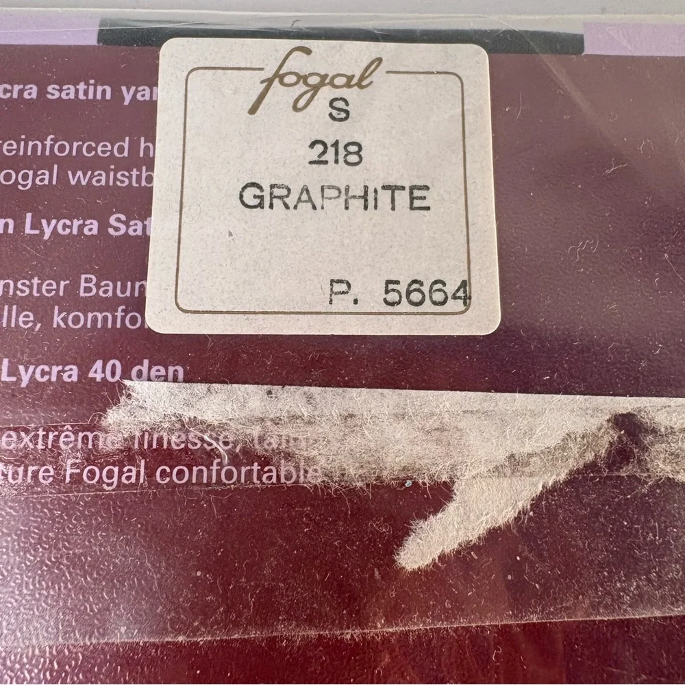 Lot Of 2 New Fogal Makeup 164 Women's Pantyhose Sz‎ Small Graphite Career Dress